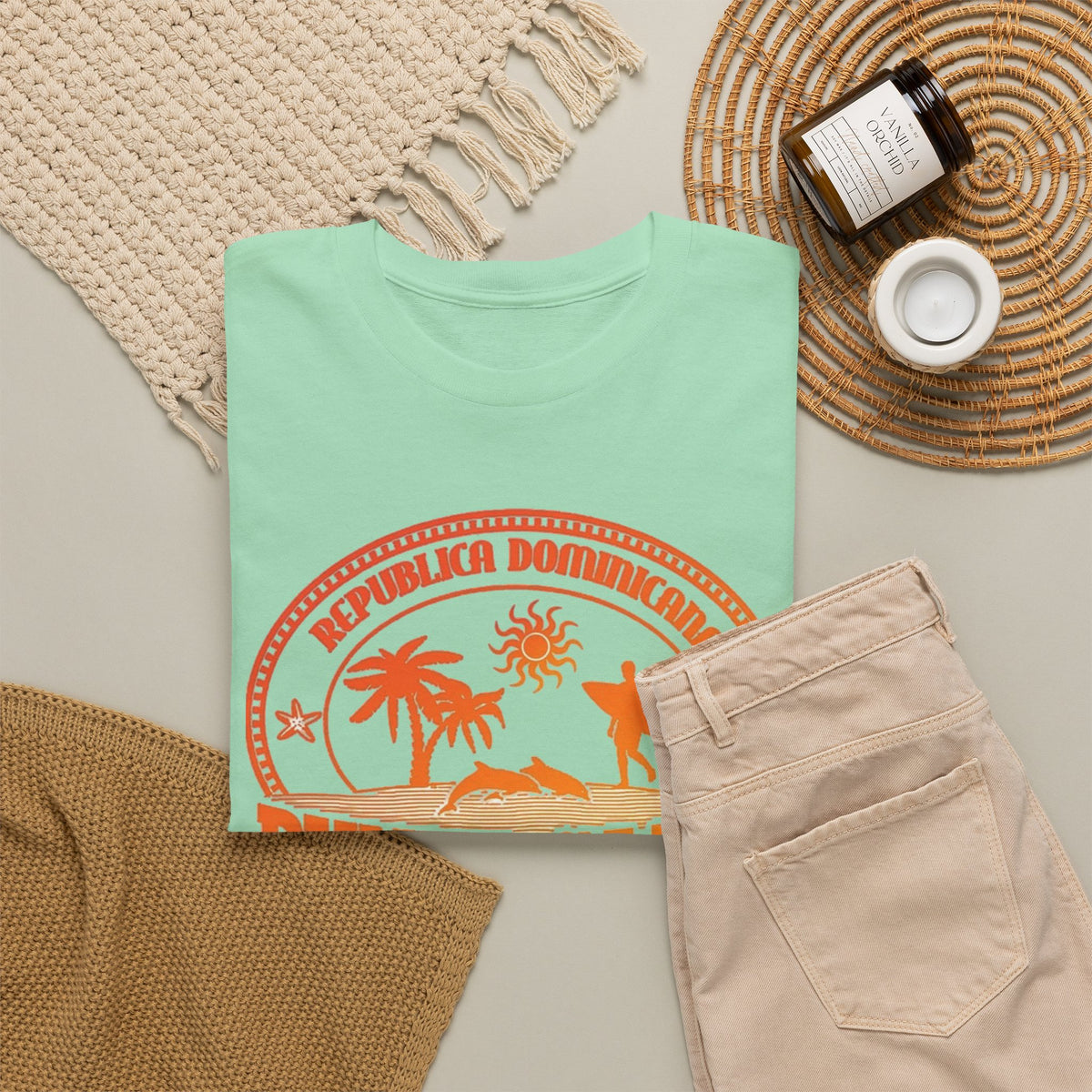 Punta Cana Graphic T Shirt Men's Dominican Republic Heavy Cotton Tee