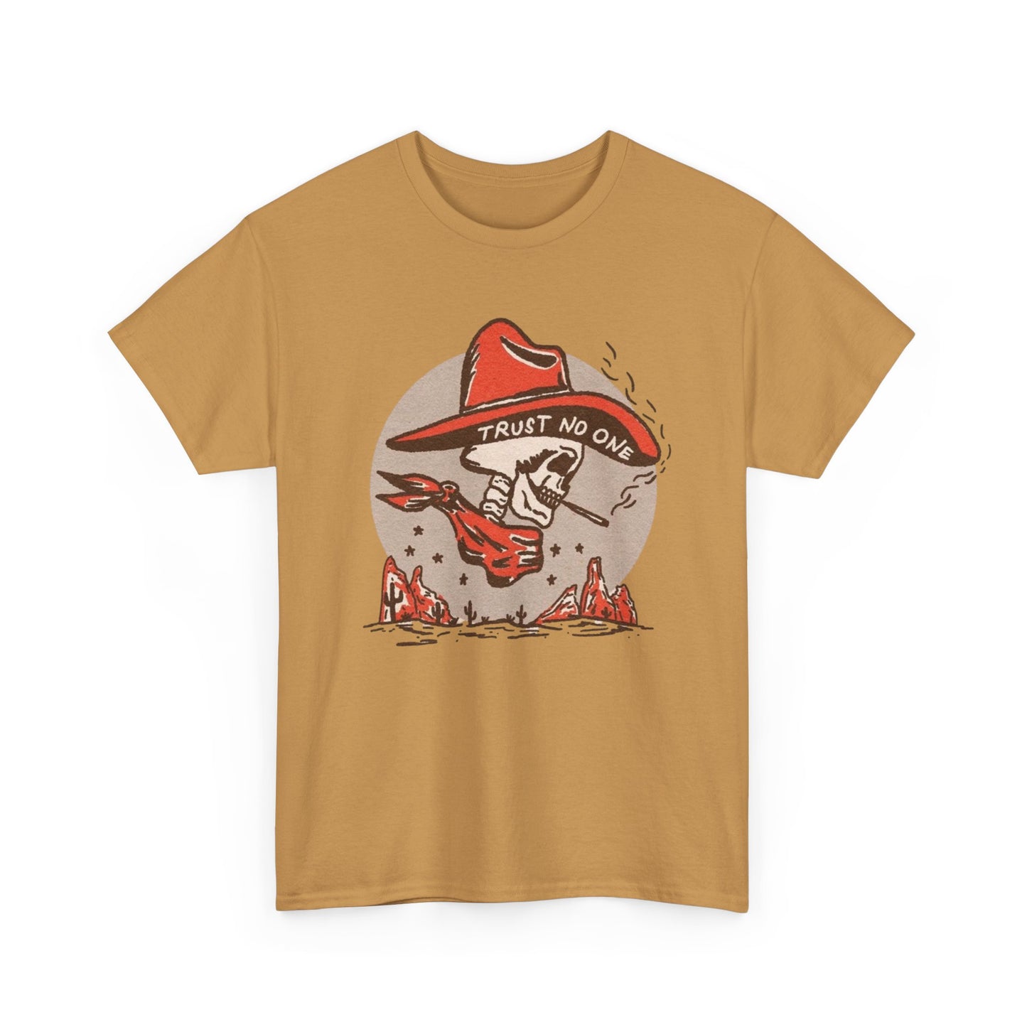 Trust No One Cowboy Graphic T Shirt S-5XL NEW Unisex Heavy Cotton Tee