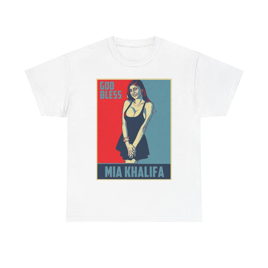 Mia Khalifa Graphic T Shirt Funny model Gift Onlyfans Unisex Heavy Cotton Tee