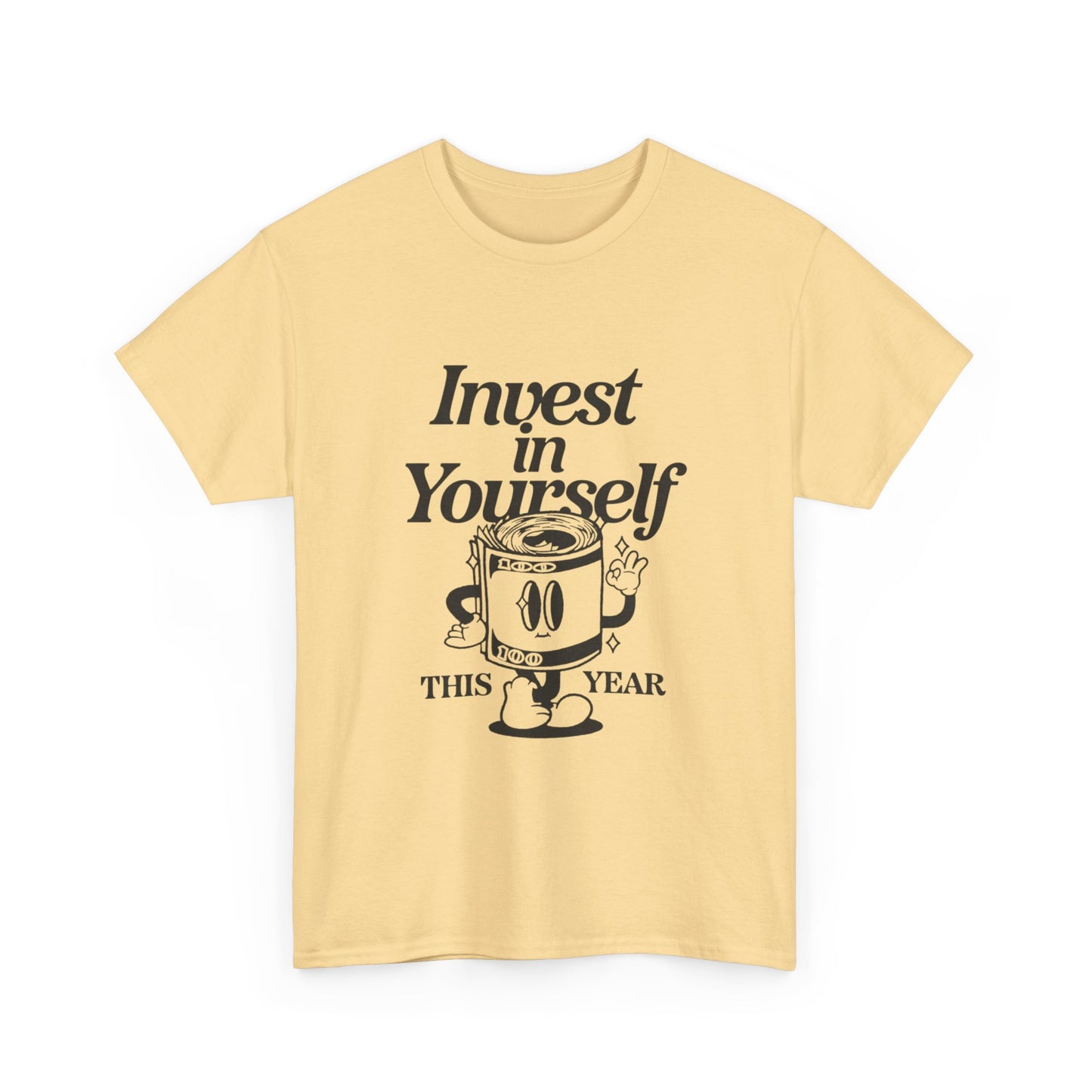 Invest In Yourself Graphic T Shirt Unisex Heavy Cotton Tee Gift