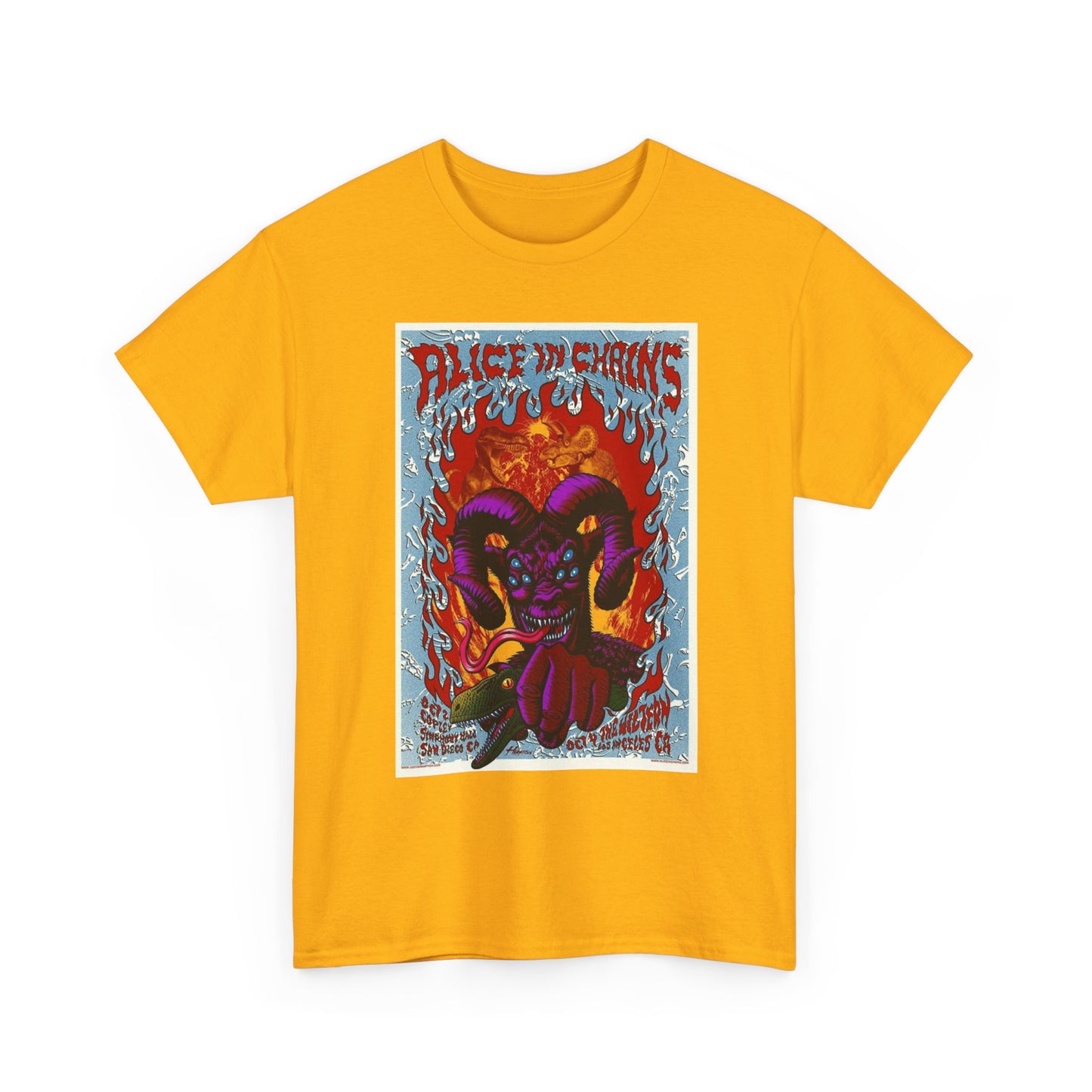Alice In Chains Rock Band T Shirt Merch Poster Unisex Heavy Cotton Tee