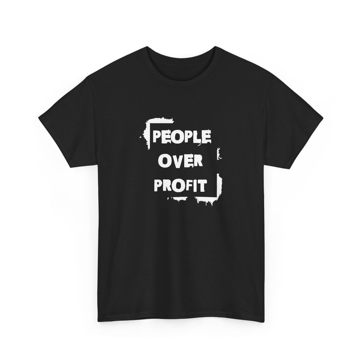 People Over Profit Graphic T Shirt Men's Heavy Cotton Tee