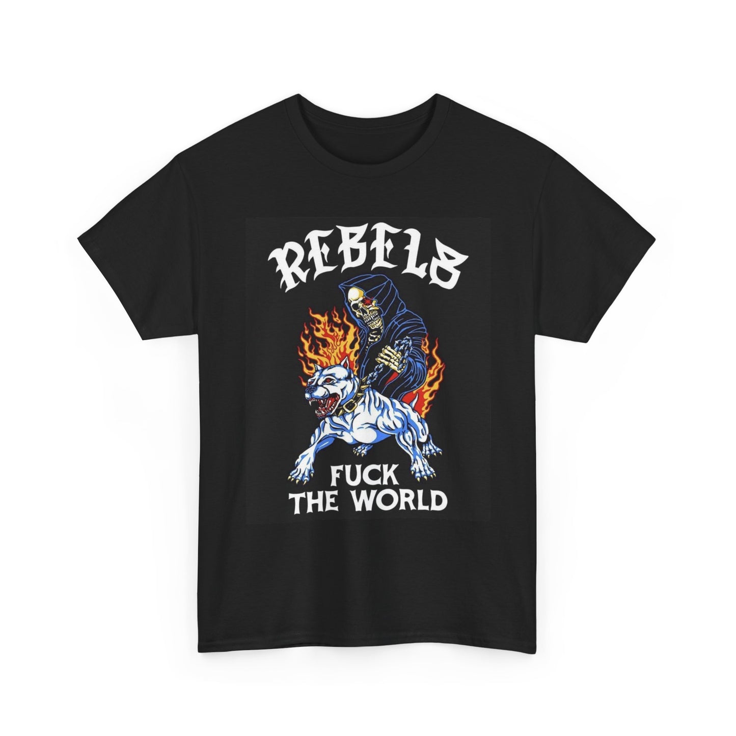 Rebels Forget The World Graphic T Shirt Retro Unisex Heavy Cotton Tee