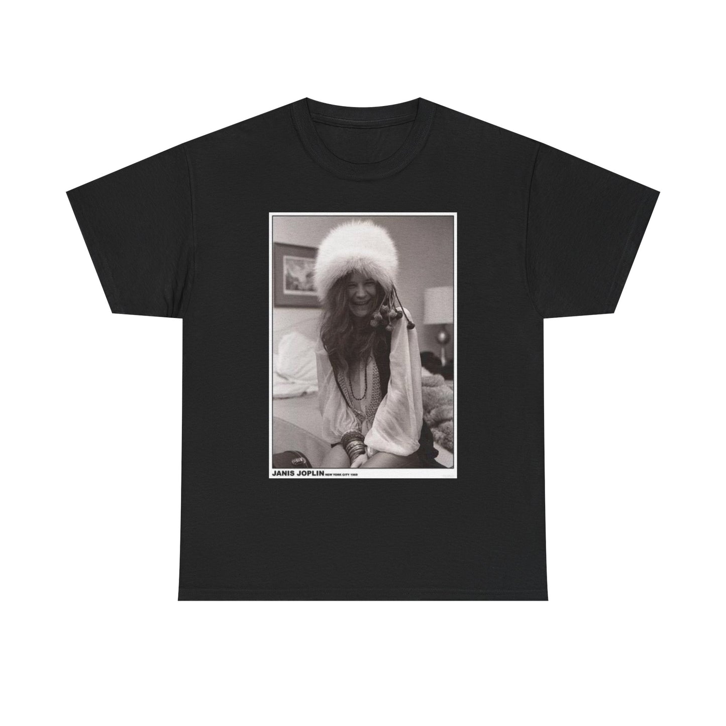 Janis Joplin Graphic T Shirt Vintage Photo Retro Unisex Heavy Cotton Tee