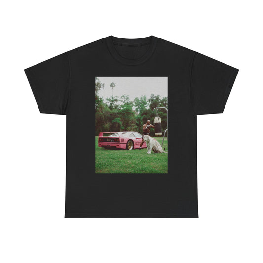 Mike Tyson Vintage Ferrari Boxing Graphic T Shirt Men's Heavy Cotton Tee