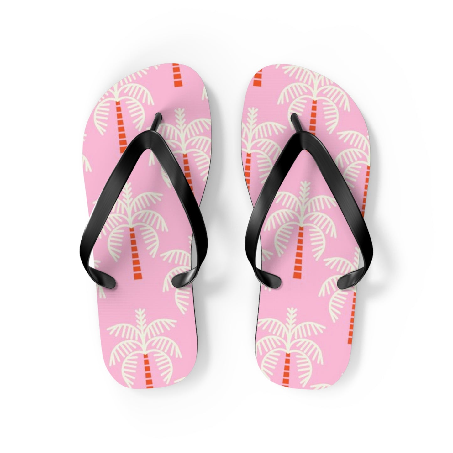 Waves And Sun Sandals Pink Palms Summer Flip Flops Slides BRAND NEW