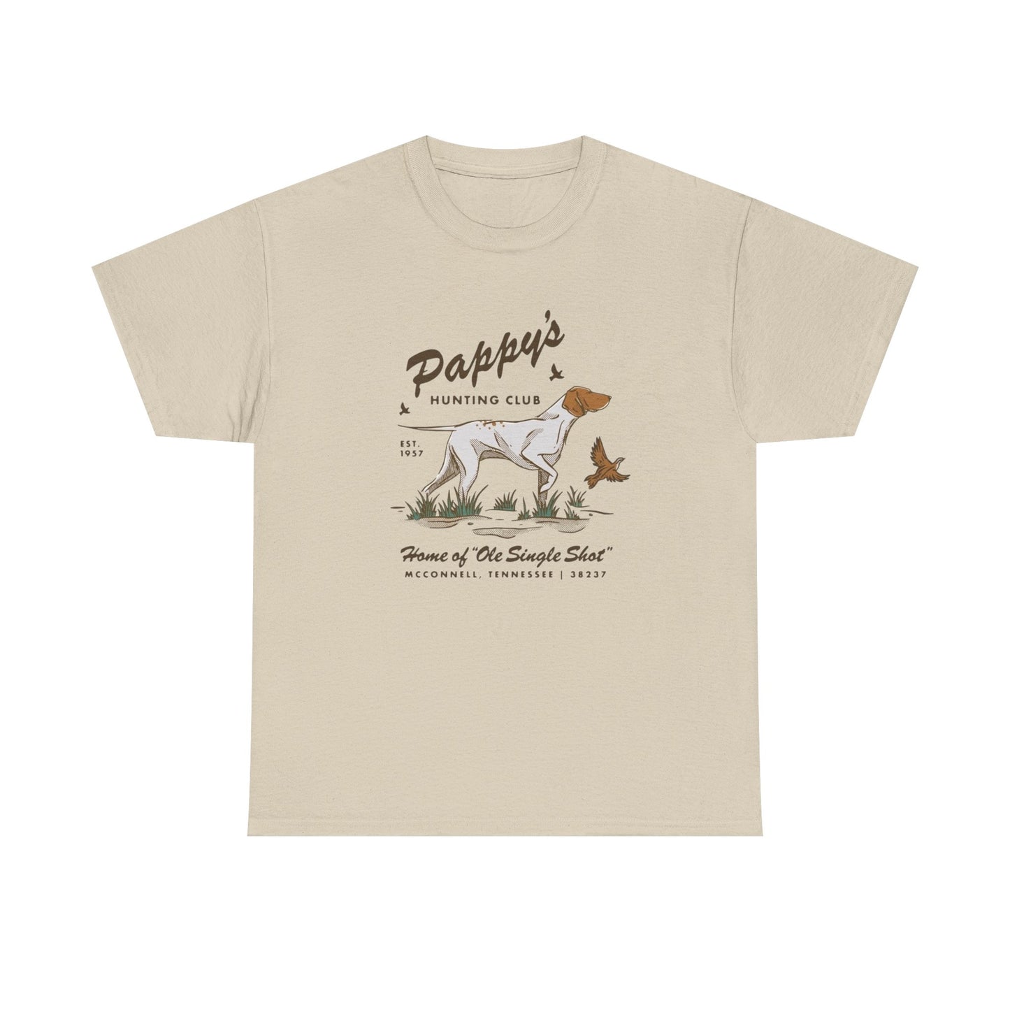 Pappy's Hunting Club Graphic T Shirt Unisex Heavy Cotton Tee