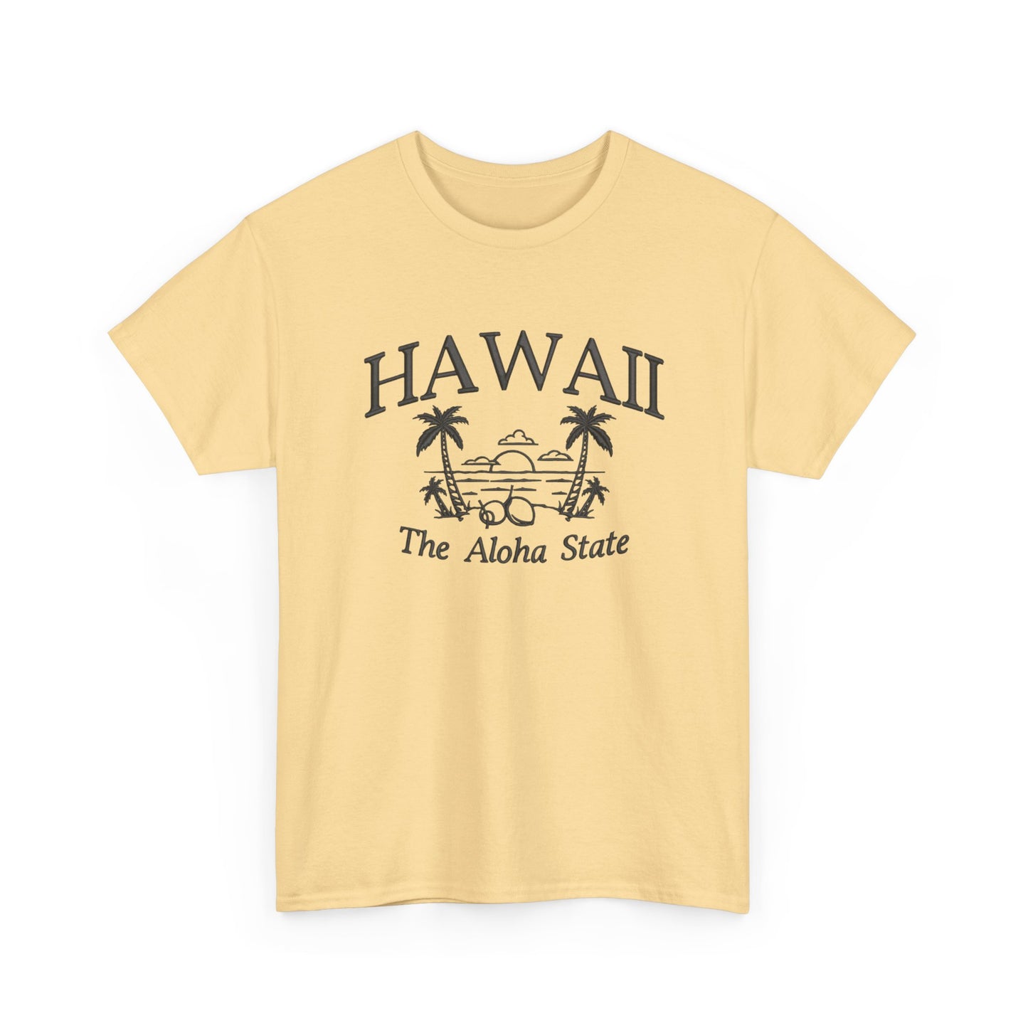 Hawaii The Aloha State Graphic T Shirt NEW Unisex Heavy Cotton Tee