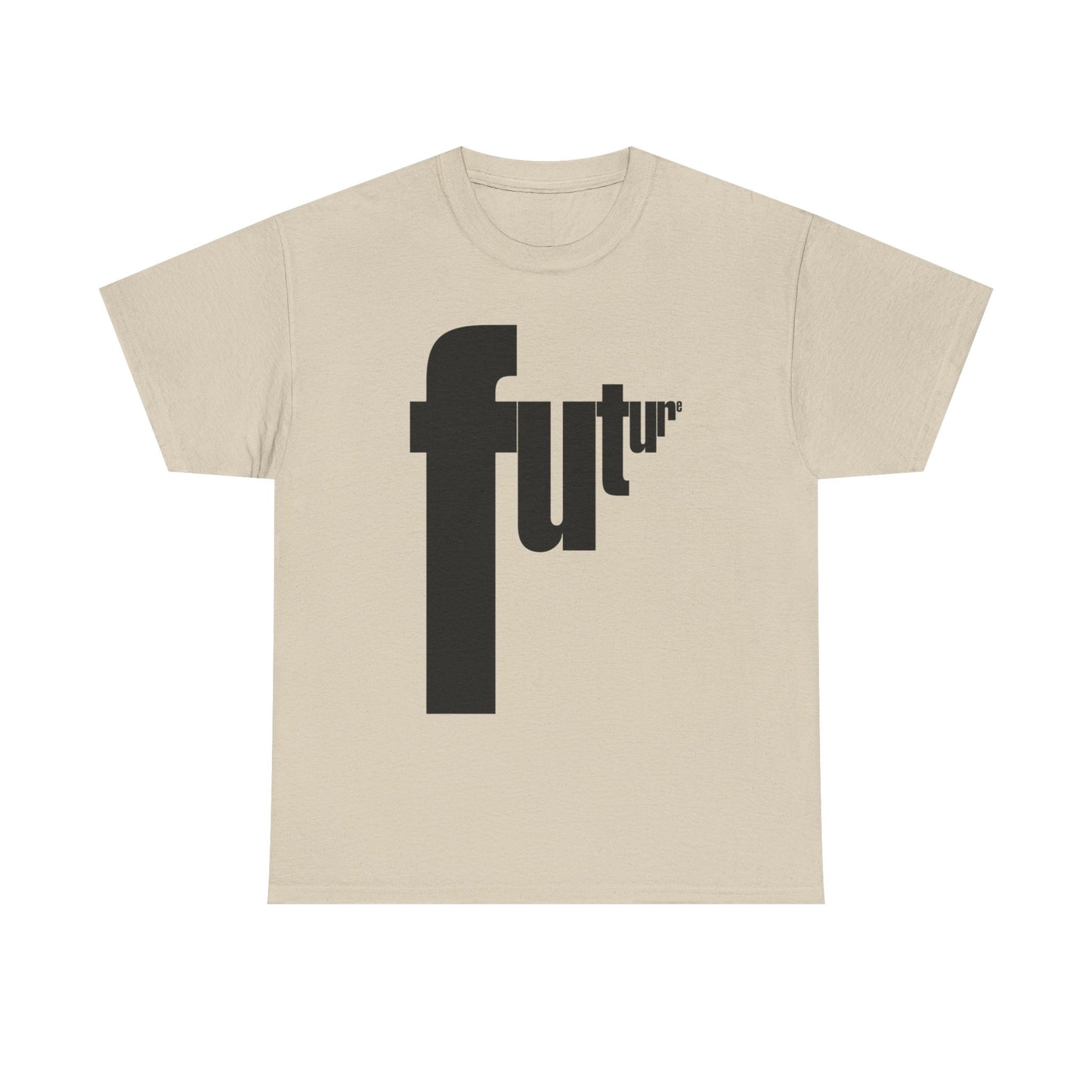 Future Retro Lettering Graphic T Shirt Unisex Heavy Cotton Tee