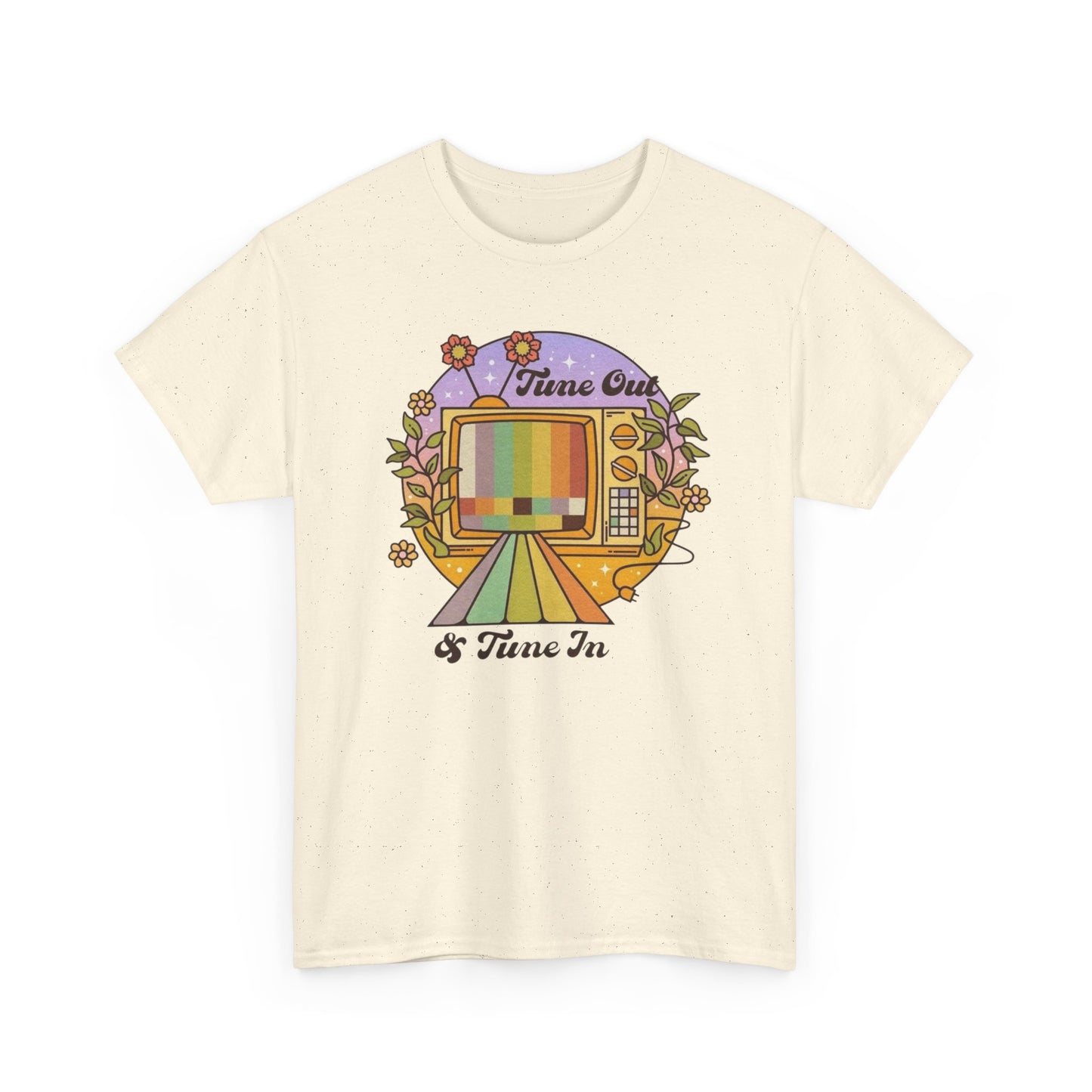 Tune Out And Tune In Retro Graphic T Shirt NEW ADULT Tee