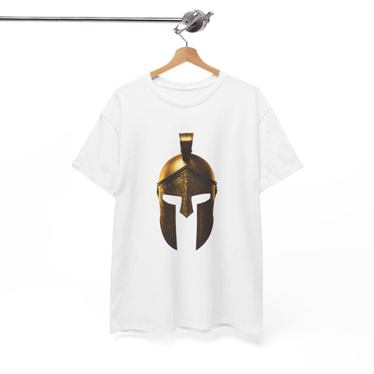 Spartan Warrior Helmet Graphic T Shirt Unisex Heavy Cotton Tee