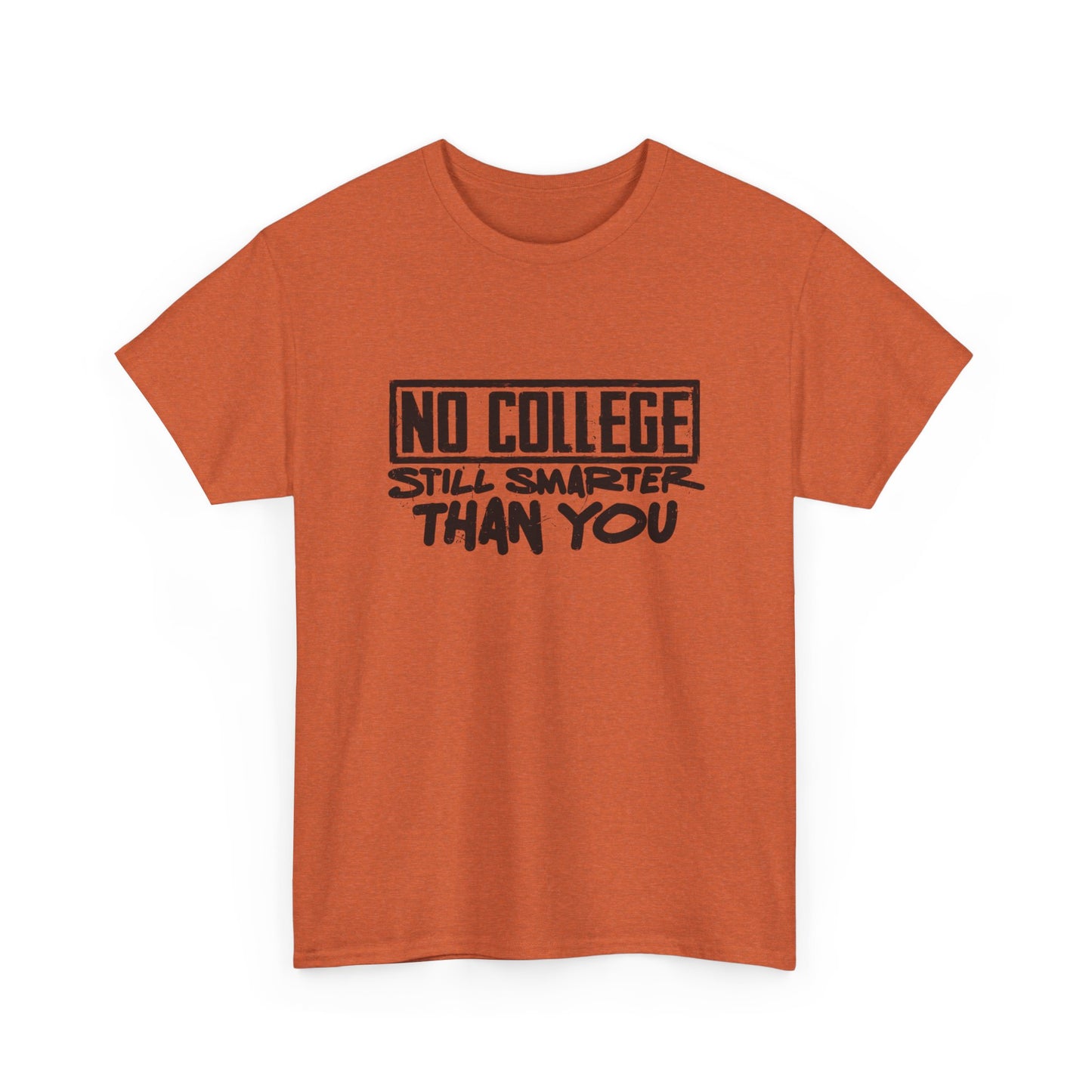 No College Still Smarter Than You Graphic T Shirt Unisex Heavy Cotton Tee