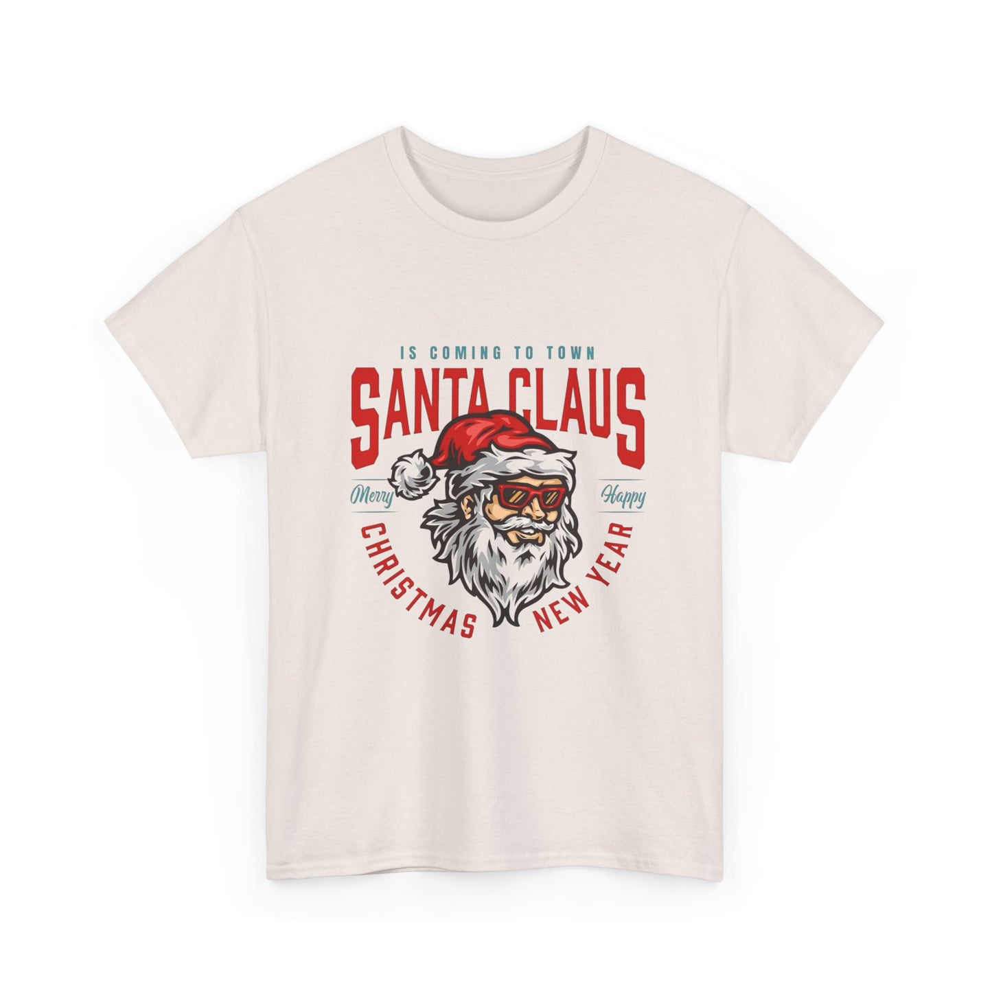 Santa Clause Merry Christmas Graphic T Shirt Unisex Heavy Cotton Tee