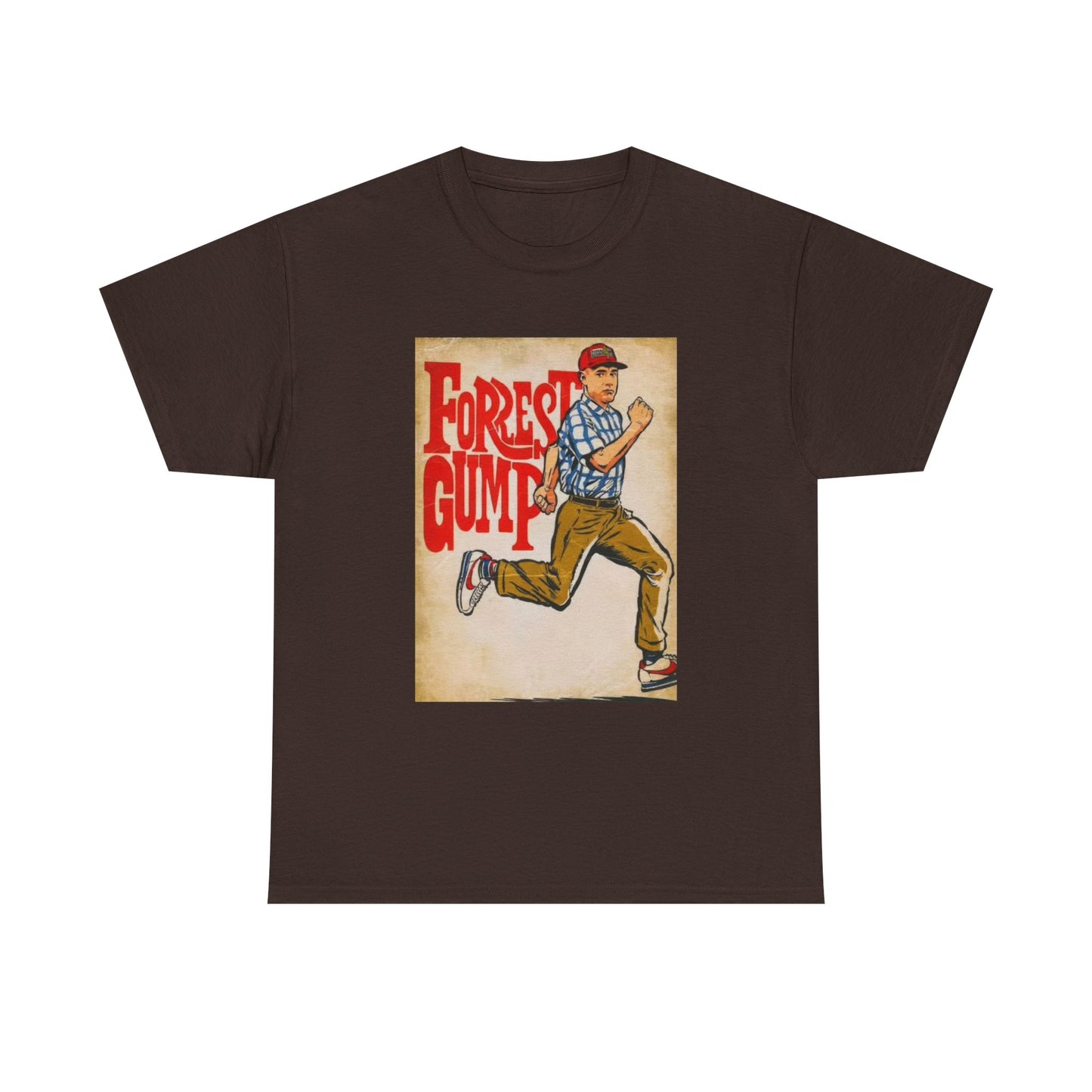 Forrest Gump Tshirt Vintage Retro Movie Poster Unisex Heavy Cotton Tee