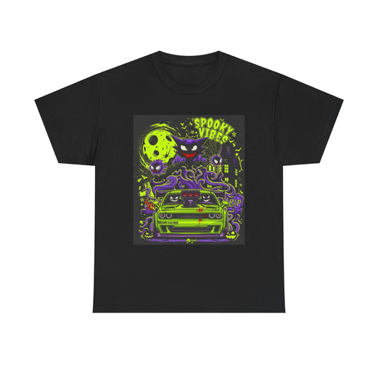 Spooky Hellcat Graphic T Shirt Unisex Heavy Cotton Tee Gift Vintage