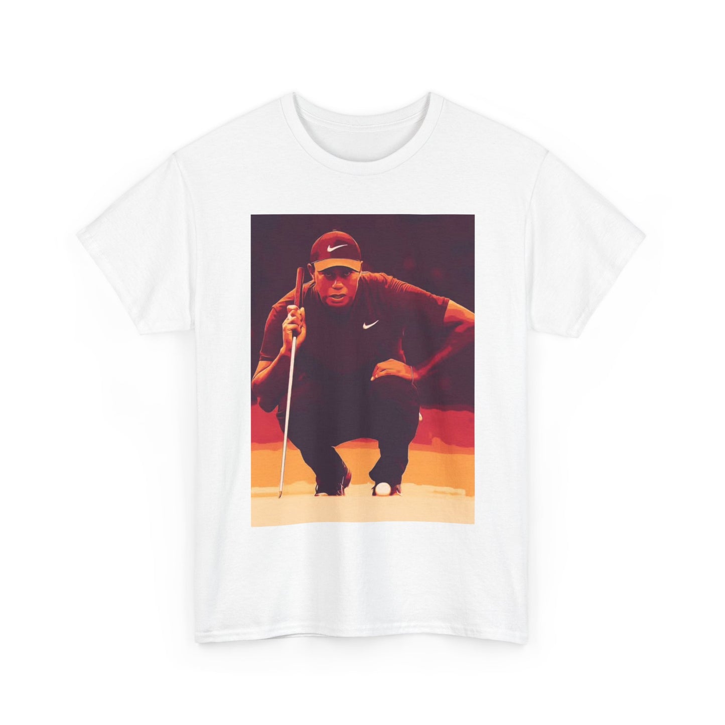 Tiger Woods T shirt Golfing Golf Unisex Heavy Cotton Tee Happy Gilmore