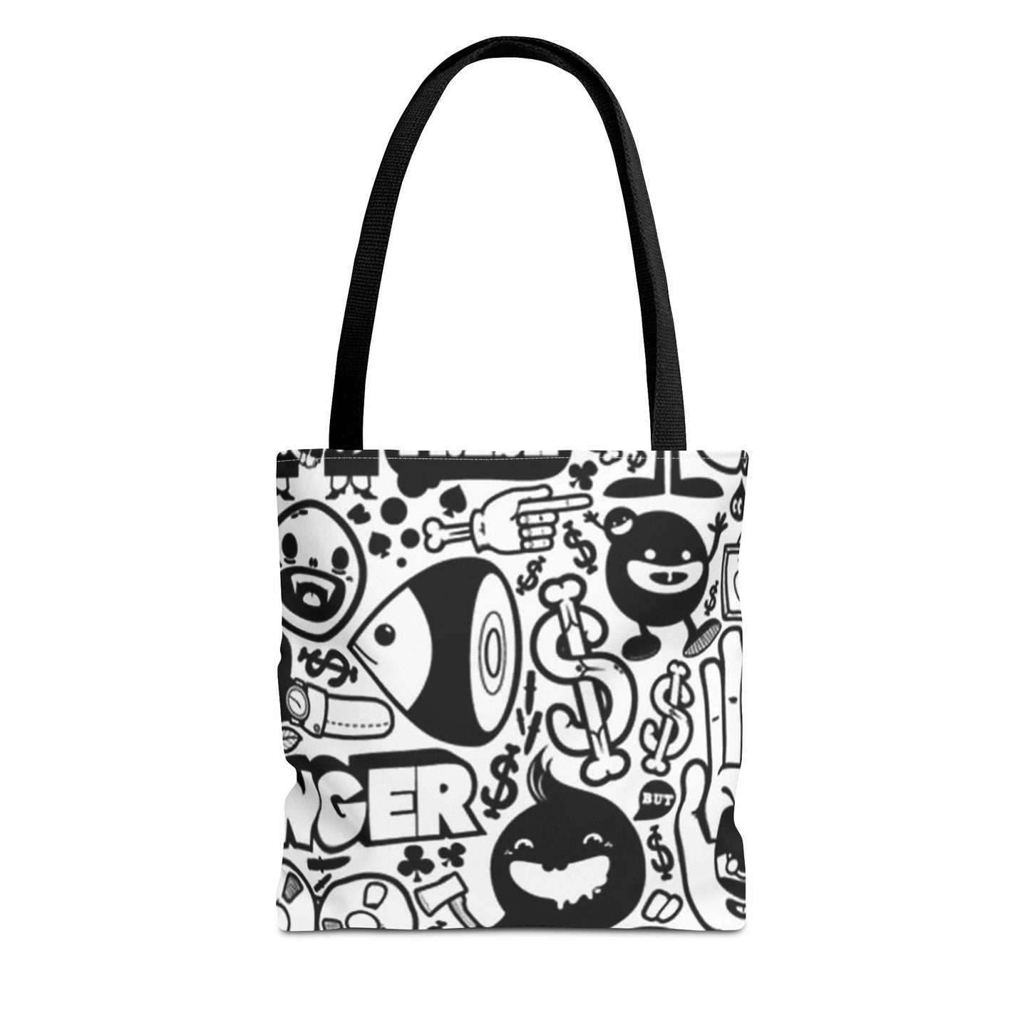 Black And White Stickers All Over BRAND NEW Purse, Pocketbook,Travel Tote Bag
