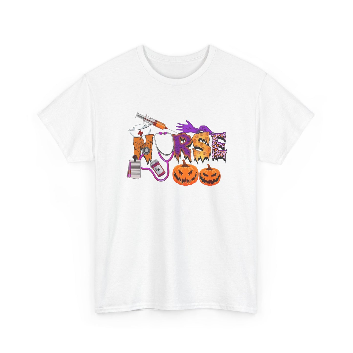 Halloween Nurse Graphic T Shirt NEW Unisex Heavy Cotton Tee