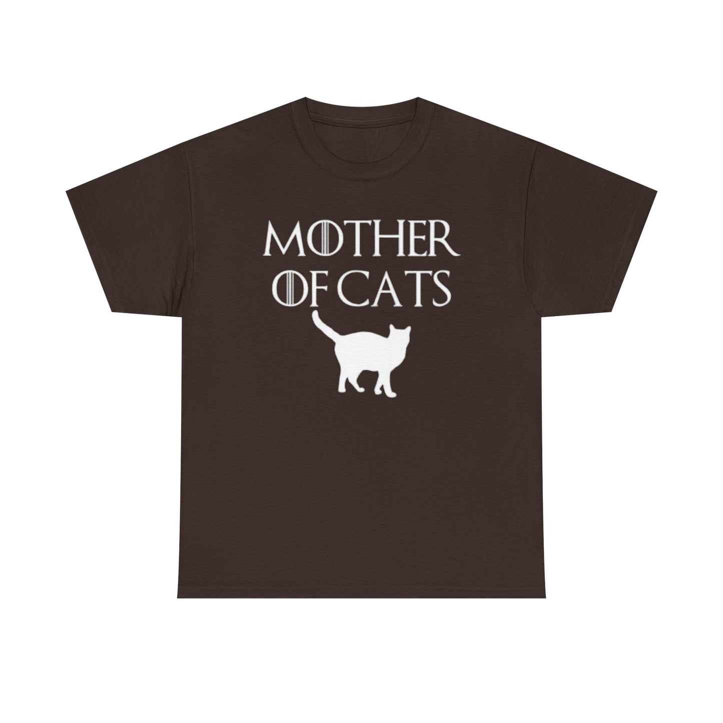 Mother Of Cats Funny Graphic T Shirt Cat Lover Kittens Unisex Heavy Cotton Tee