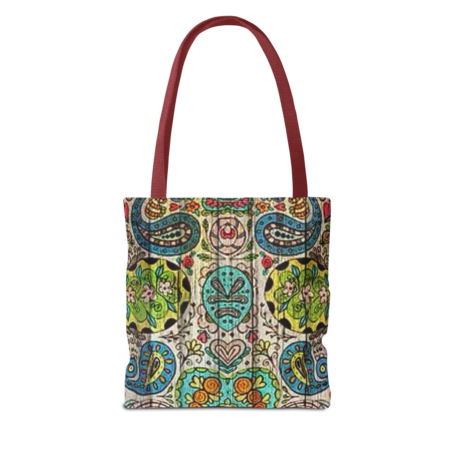 Multi Paisley Green Blue Tan Color BRAND NEW MODERN Tote Bag (AOP)
