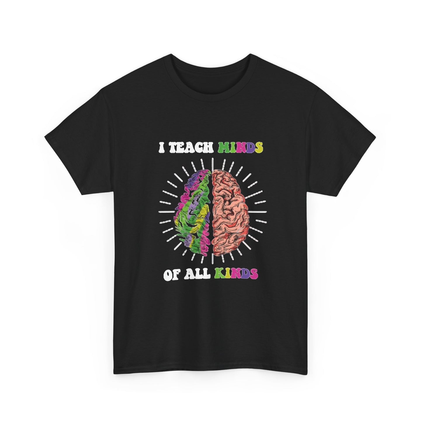 I Teach Minds Of All Kinds Graphic T Shirt NEW Unisex Heavy Cotton Tee