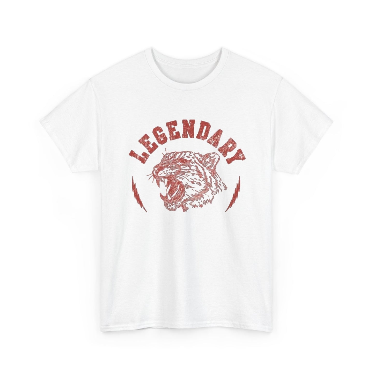 Legendary Tiger Retro Classic Graphic T Shirt Regular Men's Heavy Cotton Tee