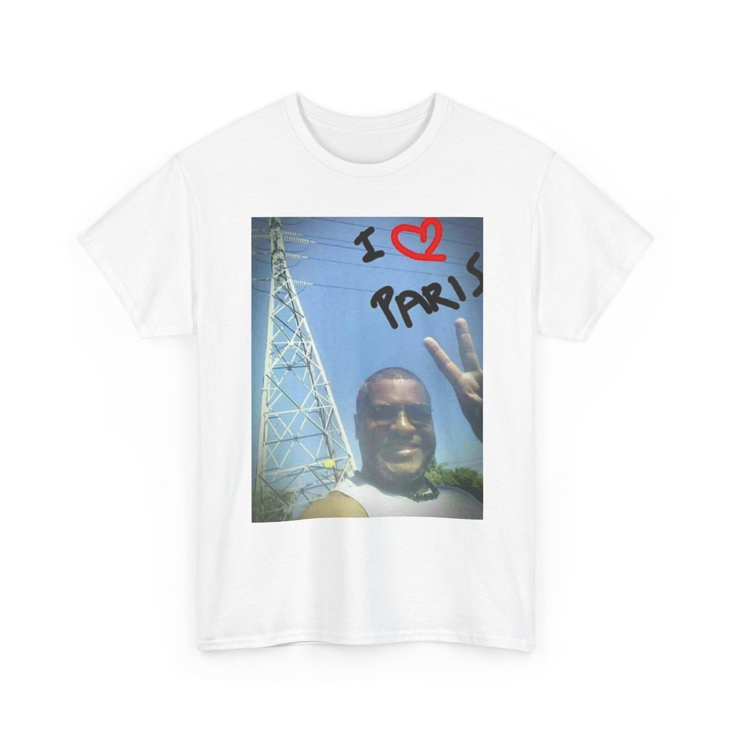 I Love Paris Funny T Shirt Unisex Heavy Cotton Tee Gift