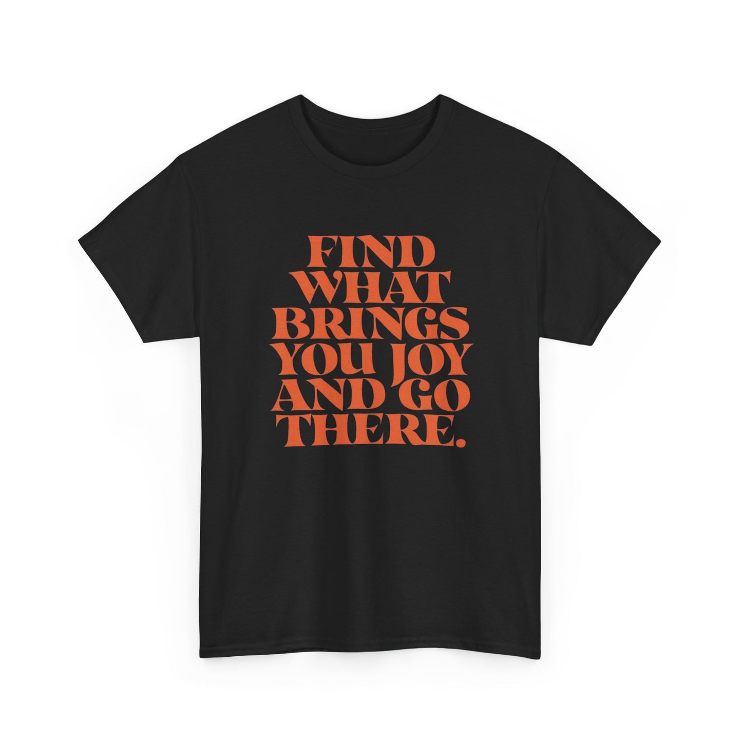 Find What Brings You Joy Graphic T Shirt NEW ADULT Unisex Heavy Cotton Tee
