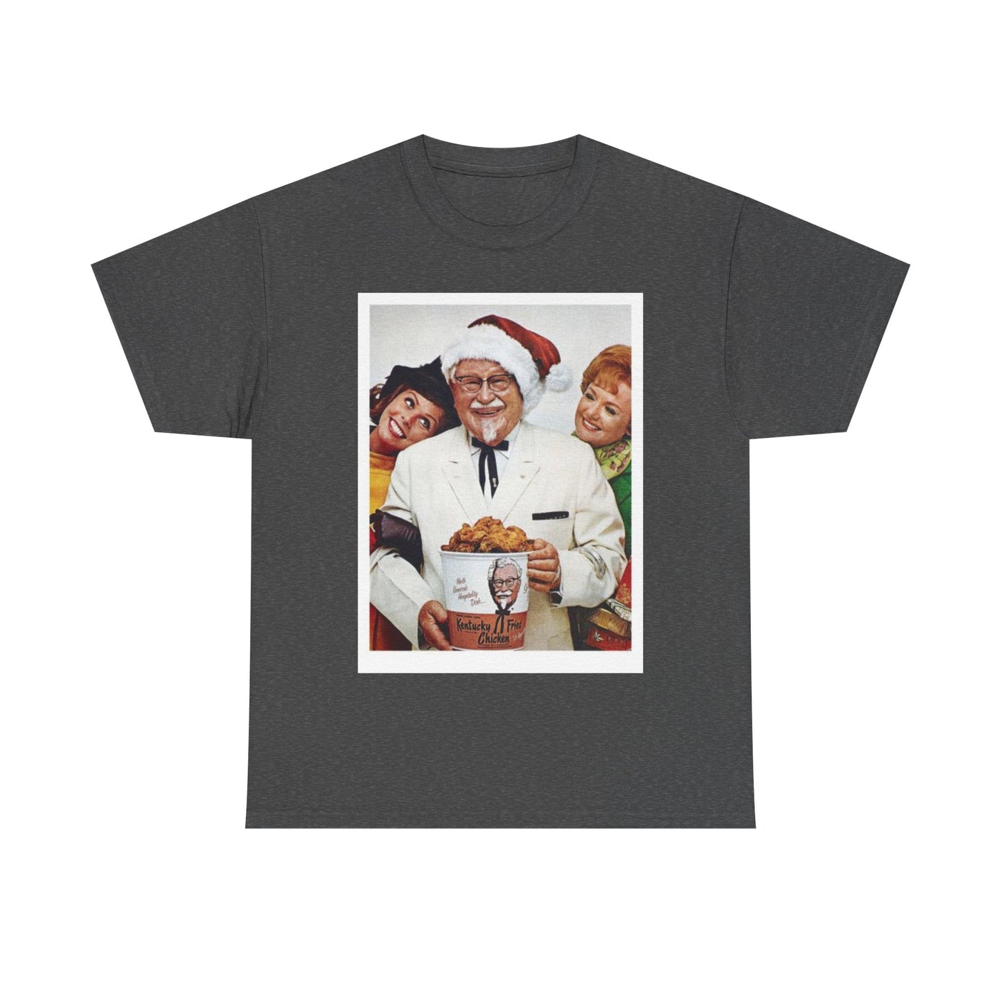 KFC Shirt Christmas Graphic Funny Vintage Gift Retro Unisex Heavy Cotton Tee
