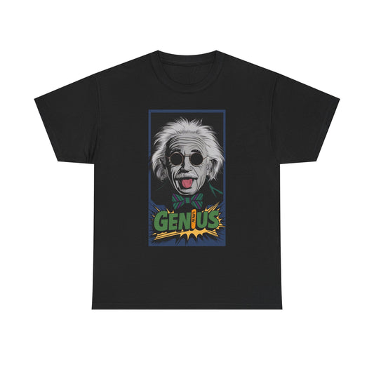 Funny Einstein Genius Graphic T Shirt NEW Cotton Tee Gift