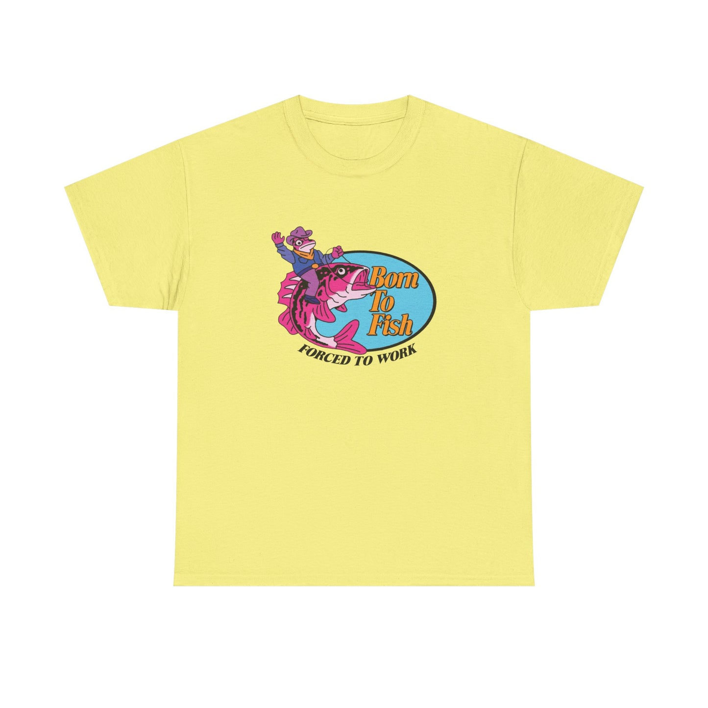 Born To Fish Graphic T Shirt NEW Adult Unisex Heavy Cotton Tee