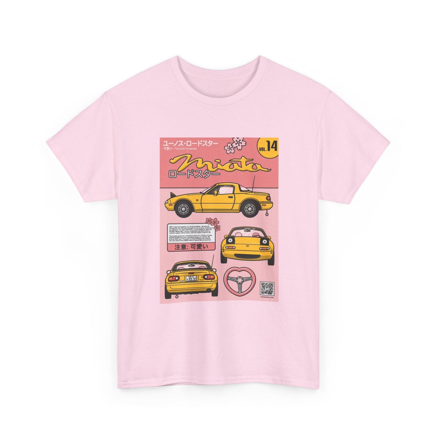 Mazda Miata Tshirt JDM Graphic Anime Cute Unisex Heavy Cotton Tee
