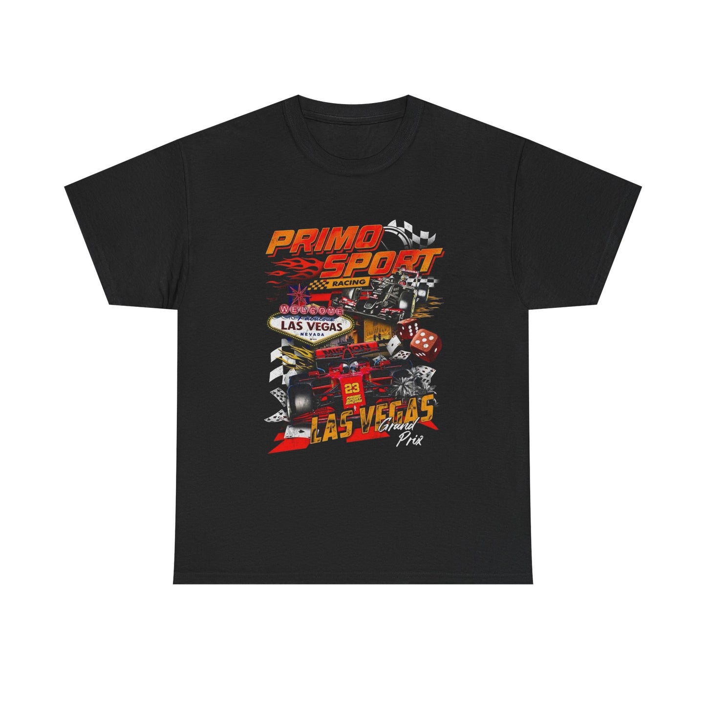 Las Vegas Racing Vintage Graphic T Shirt NEW ADULT Unisex Heavy Cotton Tee