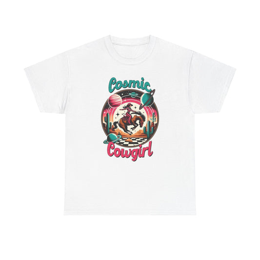 Cosmic Cowgirl Graphic T Shirt Unisex Heavy Cotton Tee