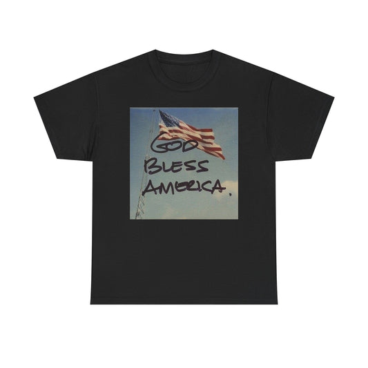 God Bless American USA Graphic T Shirt NEW Unisex Heavy Cotton Tee