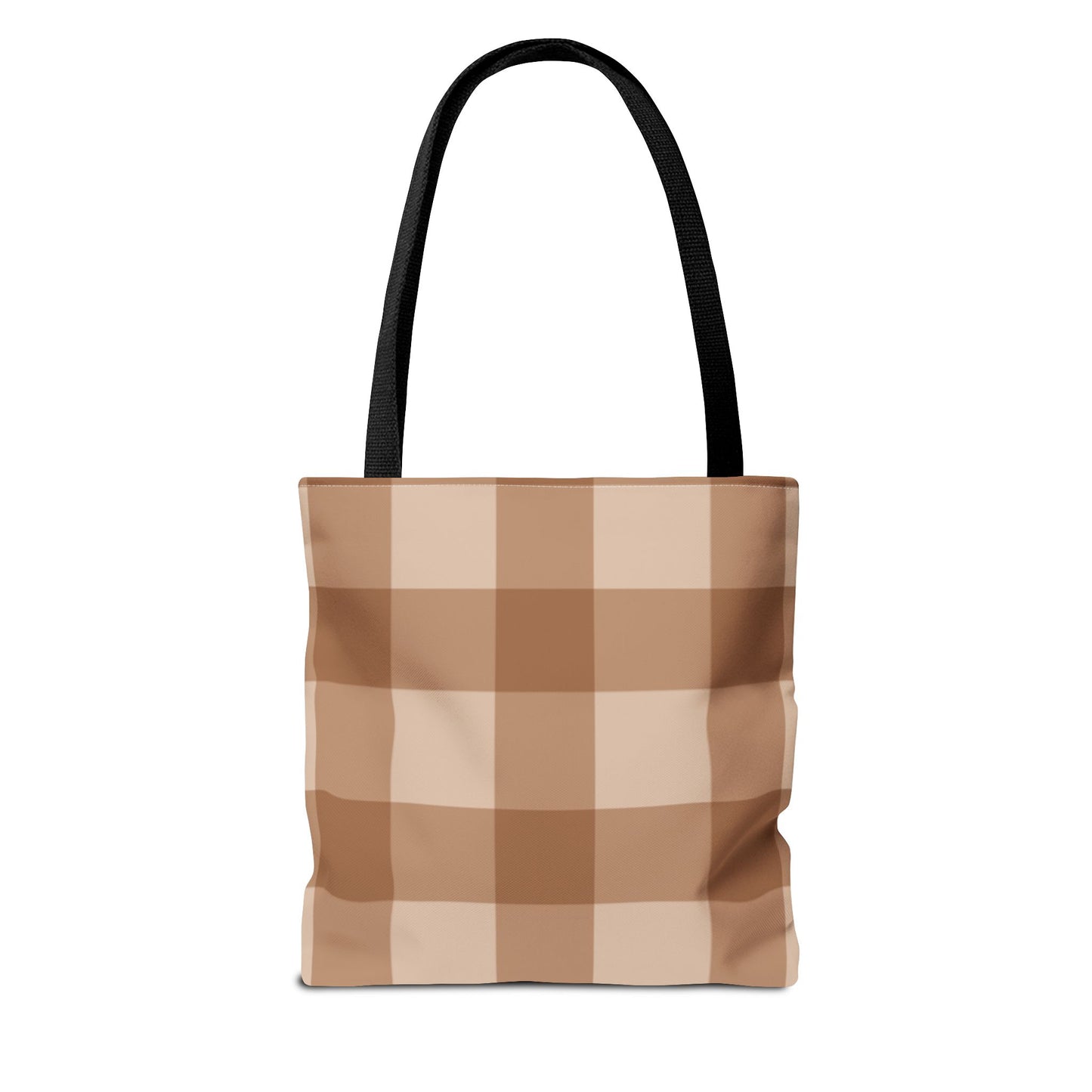 Brown Checkered All Over Print BRAND NEW Purse - Pocketbook - Travel Tote Bag