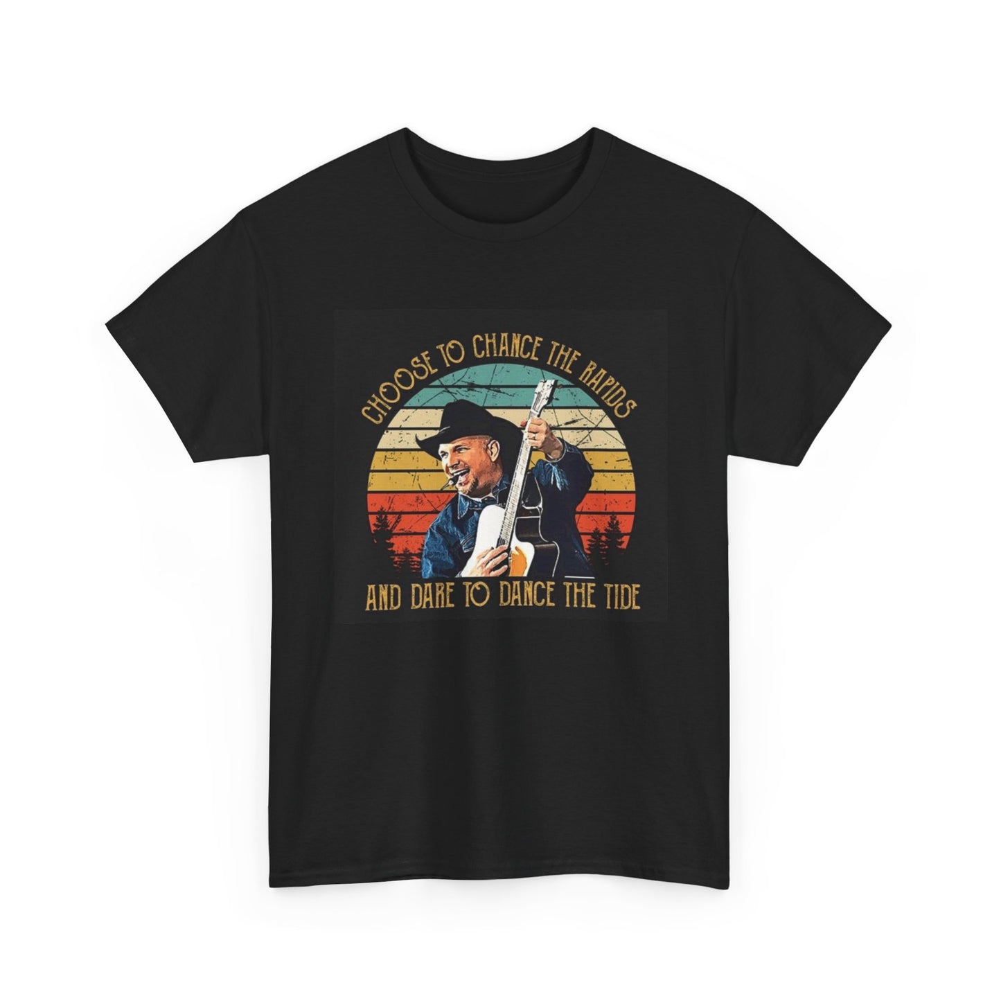 Garth Brooks Tshirt Retro Country Short Sleeve Unisex Heavy Tee New Merch