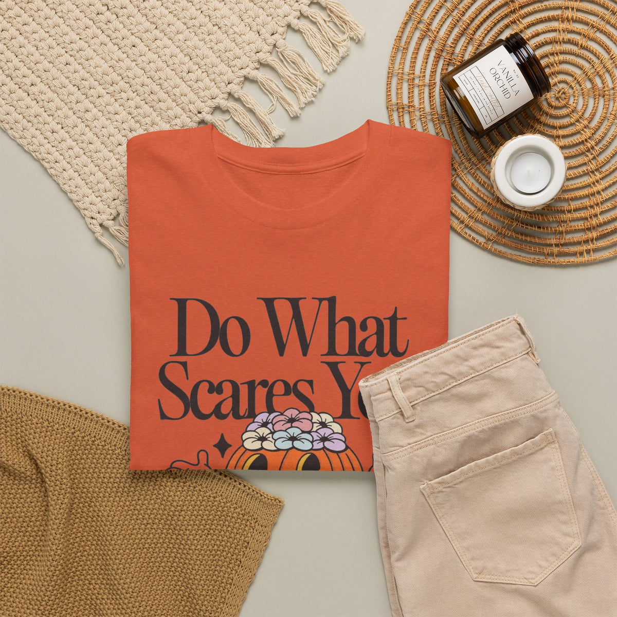 Do What Scares You Graphic T Shirt Men's Heavy Cotton Tee