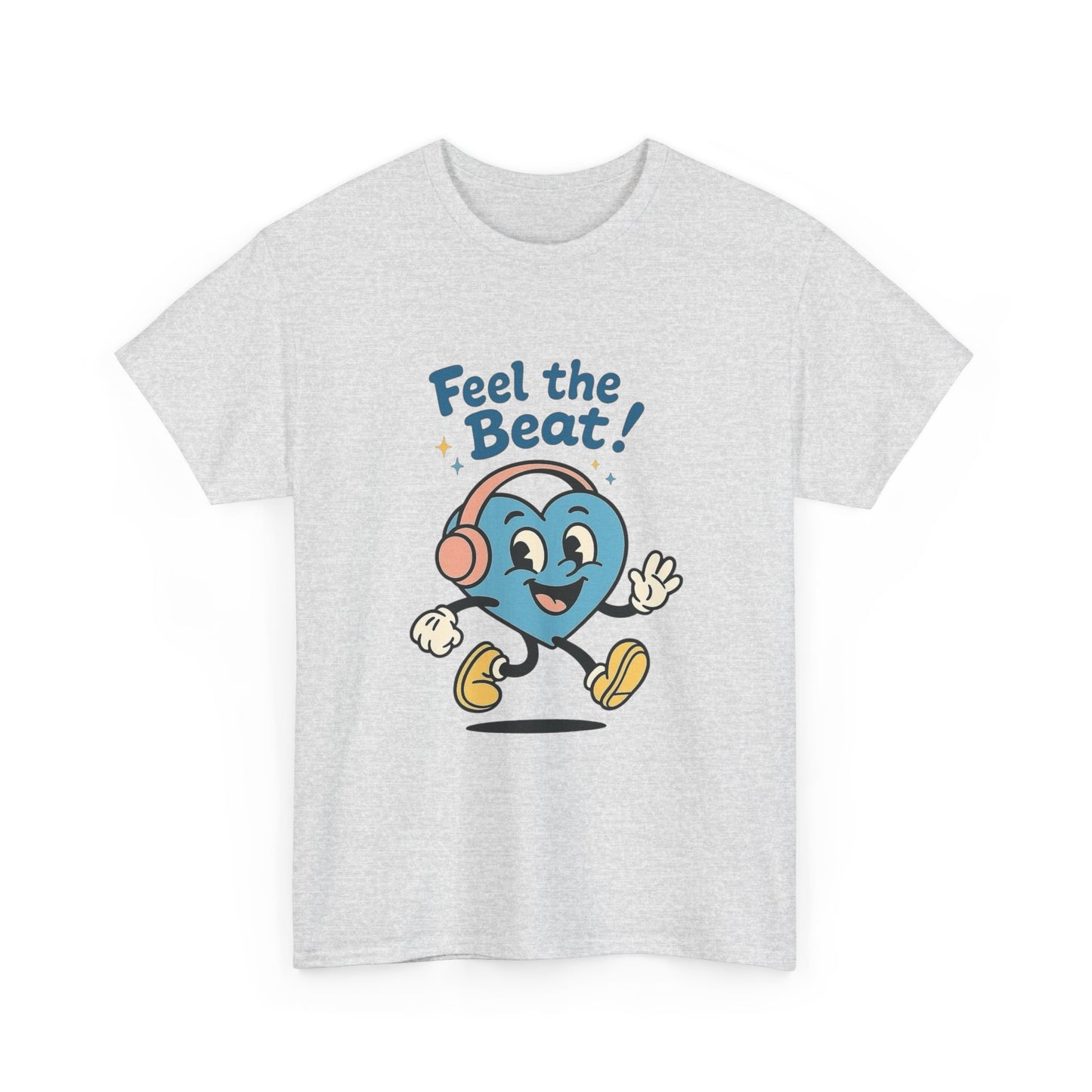 Feel The Beat Music Graphic T Shirt NEW GIFT Unisex Heavy Cotton Tee