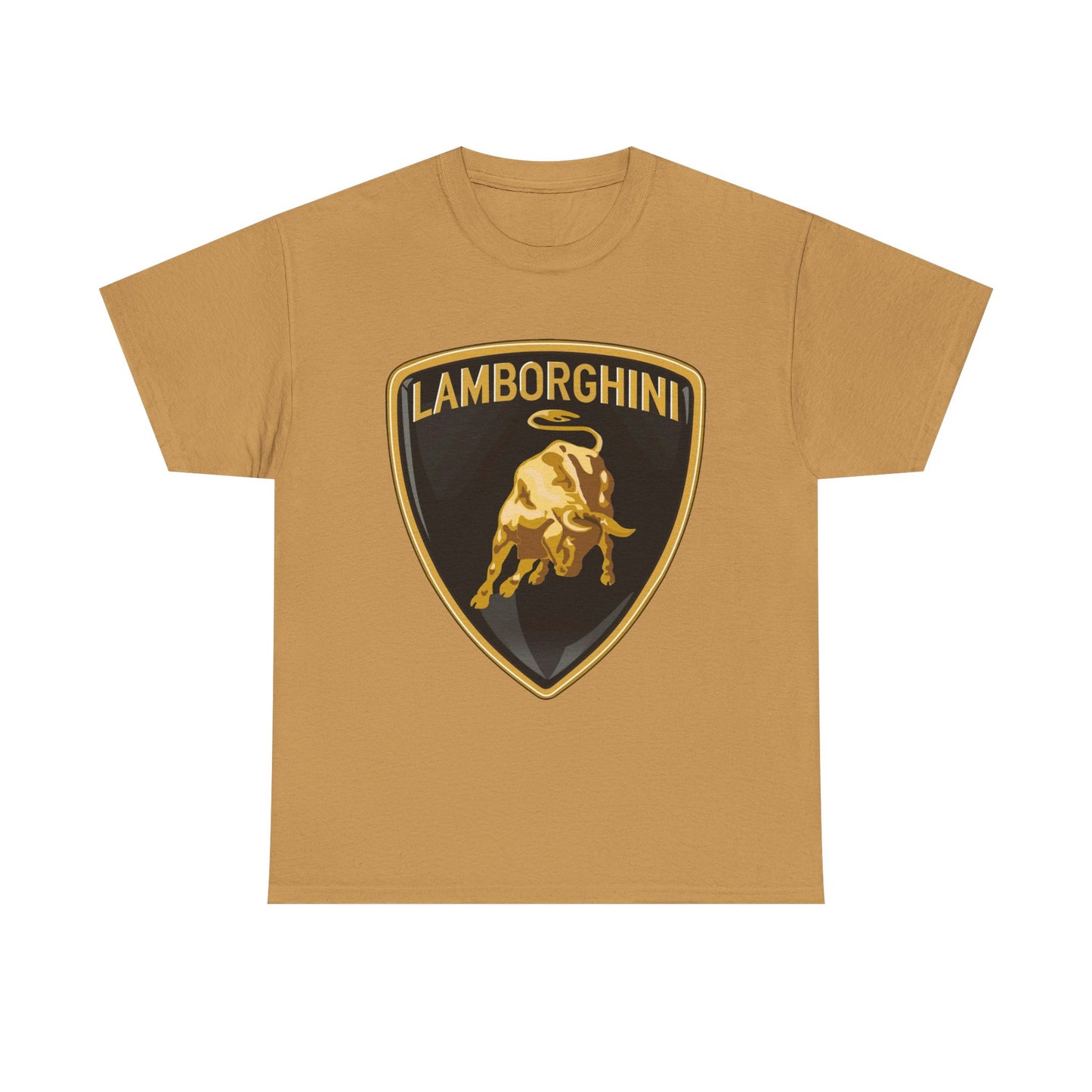 Lamborghini Graphic T Shirt Vintage Logo Retro Unisex Heavy Cotton Tee