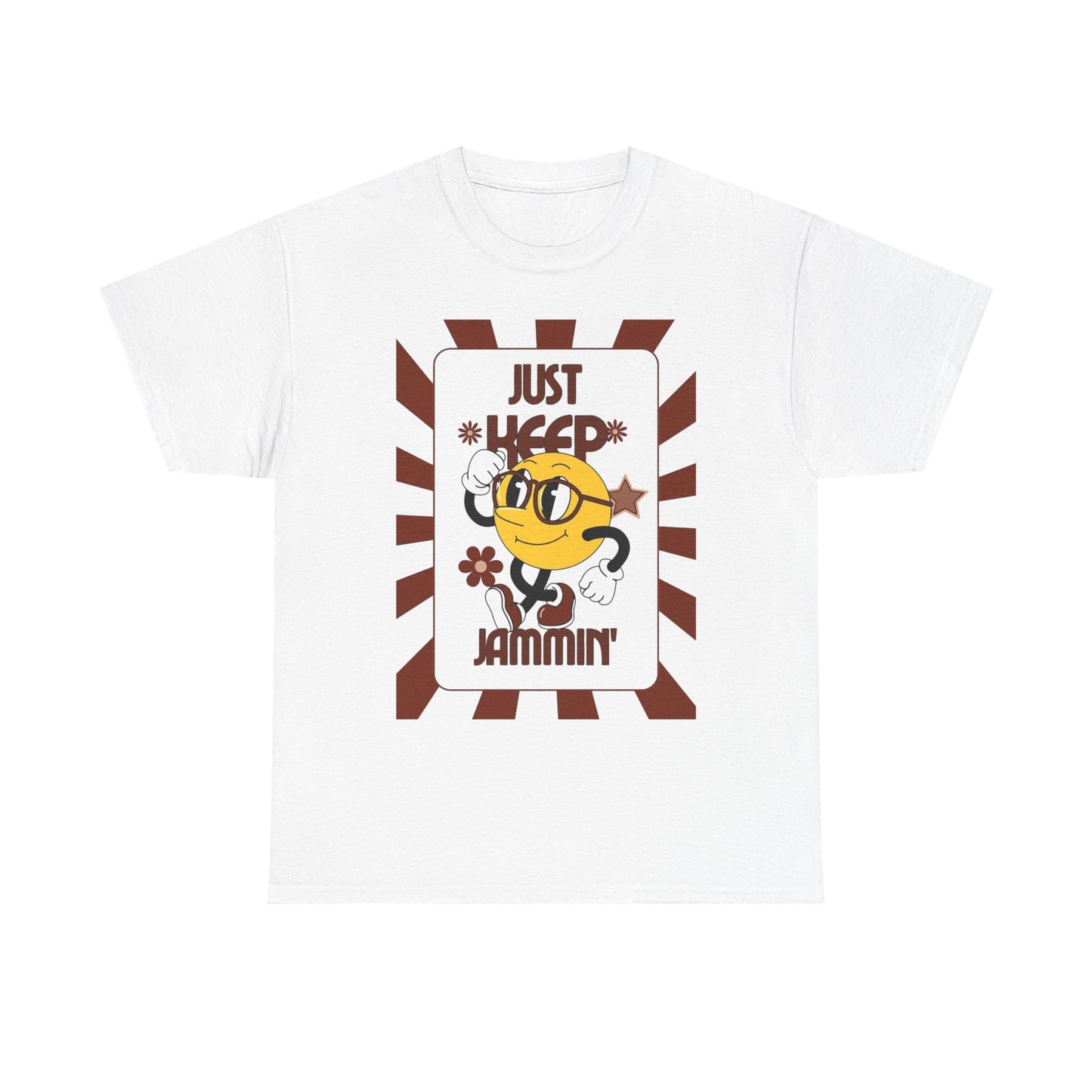 Just Keep Jammin Graphic T Shirt Unisex Heavy Cotton Tee