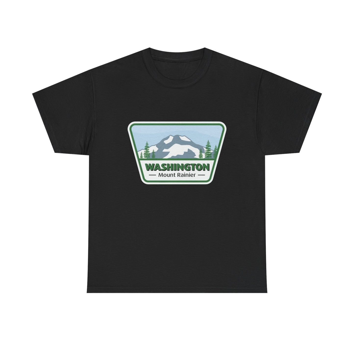 Washington Mount Rainier Graphic T Shirt ADULT NEW Unisex Heavy Cotton Tee