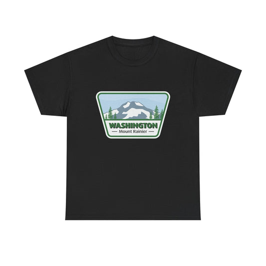 Washington Mount Rainier Graphic T Shirt ADULT NEW Unisex Heavy Cotton Tee