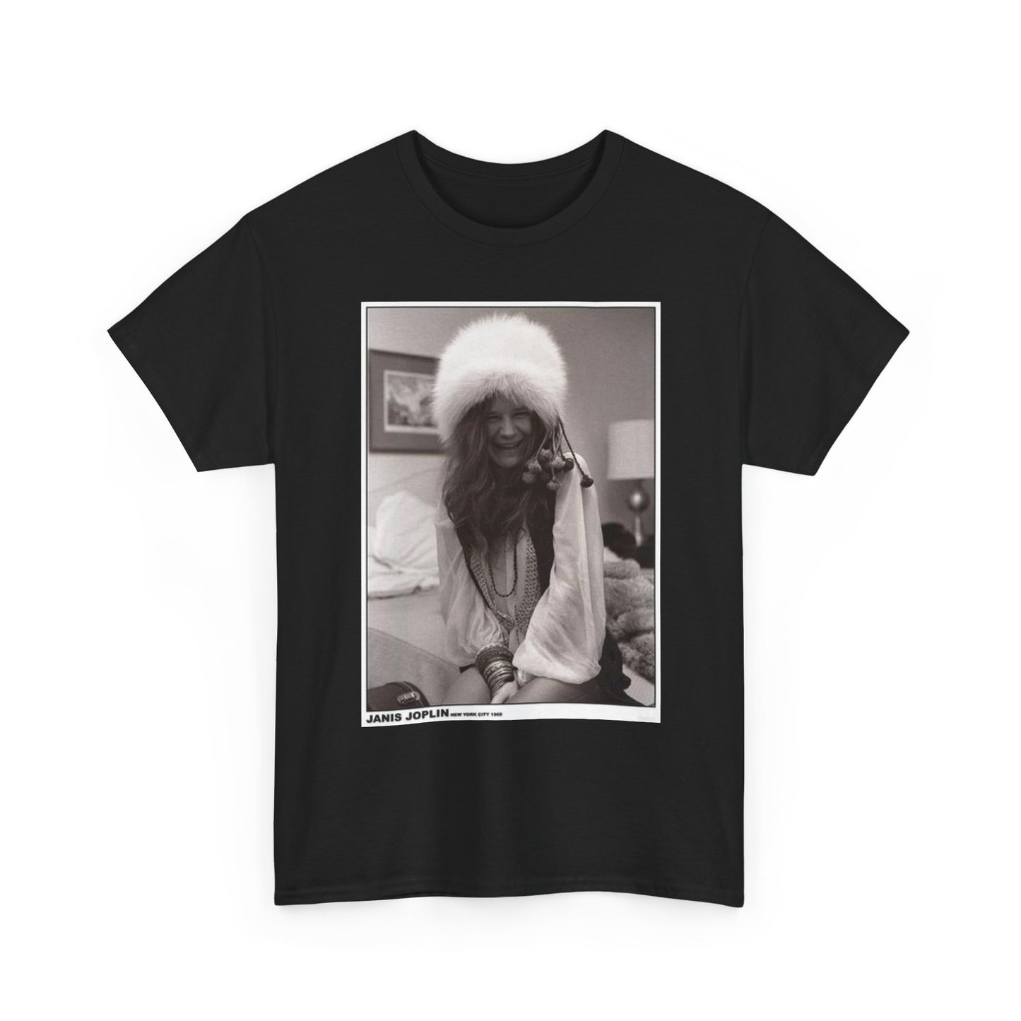 Janis Joplin Graphic T Shirt Vintage Photo Retro Unisex Heavy Cotton Tee
