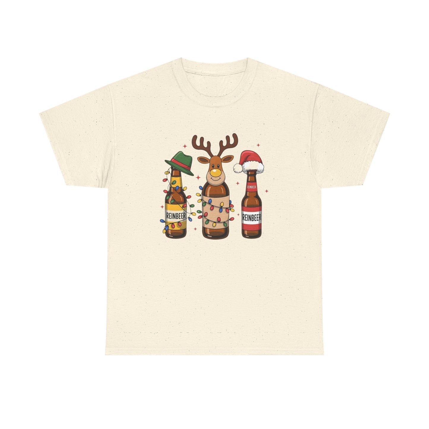 Christmas Beers Reindeer Graphic T Shirt NEW ADULT