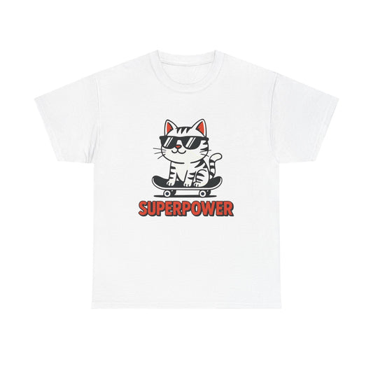 Sure power Funny Cat Graphic T Shirt ADULT NEW