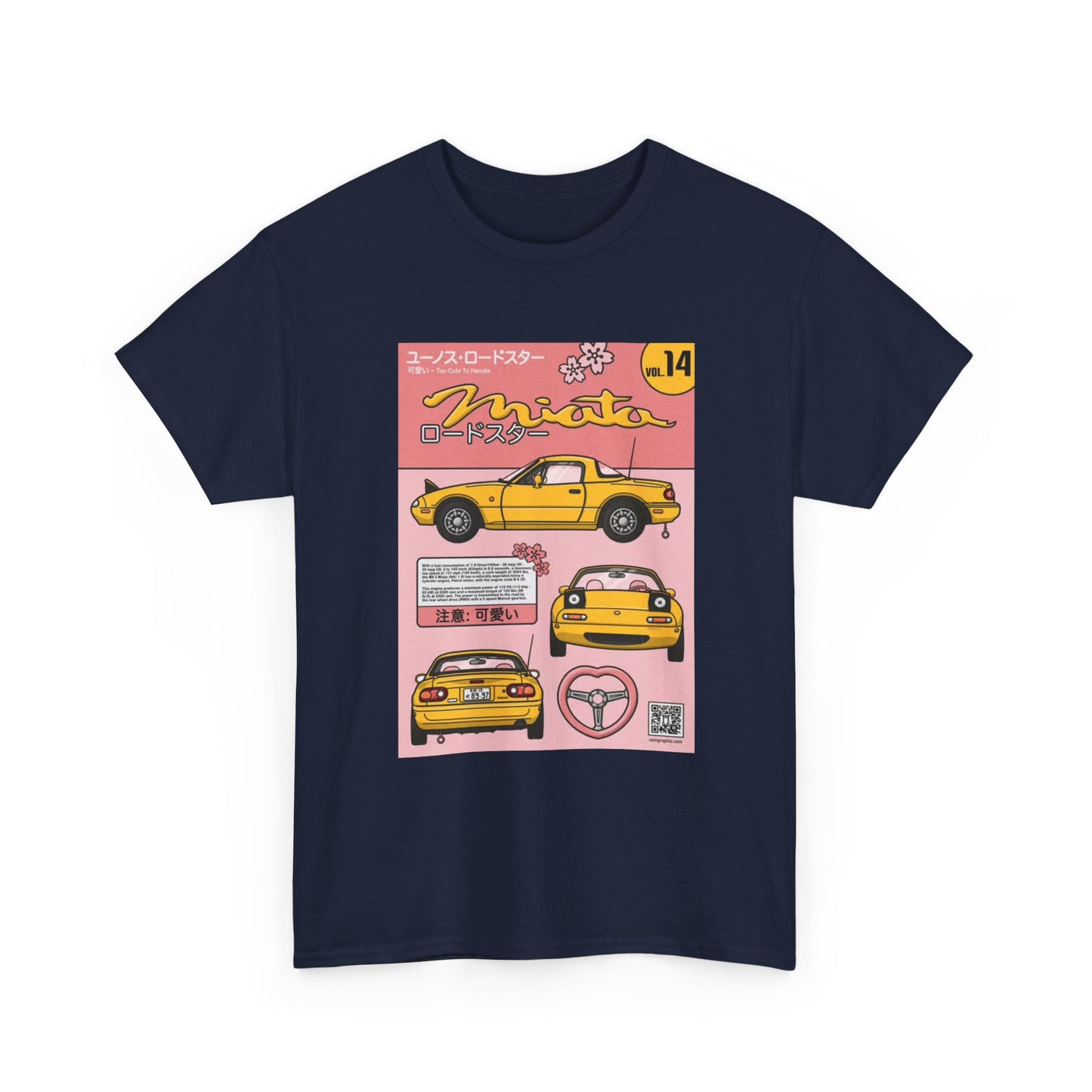 Mazda Miata Tshirt JDM Graphic Anime Cute Unisex Heavy Cotton Tee