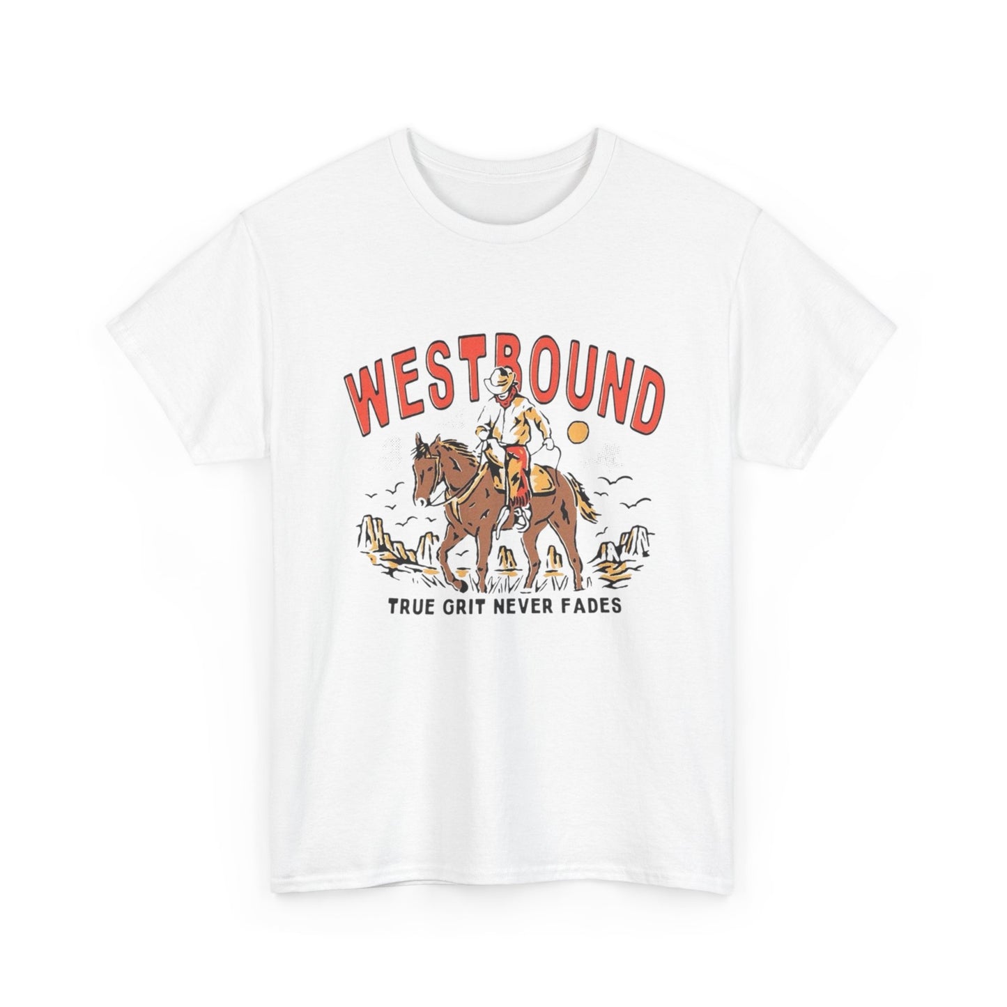 Westbound Cowboy Vintage Graphic T Shirt NEW ADULT Unisex Heavy Cotton Tee