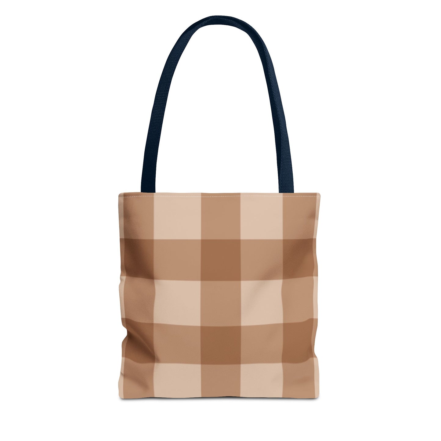 Brown Checkered All Over Print BRAND NEW Purse - Pocketbook - Travel Tote Bag