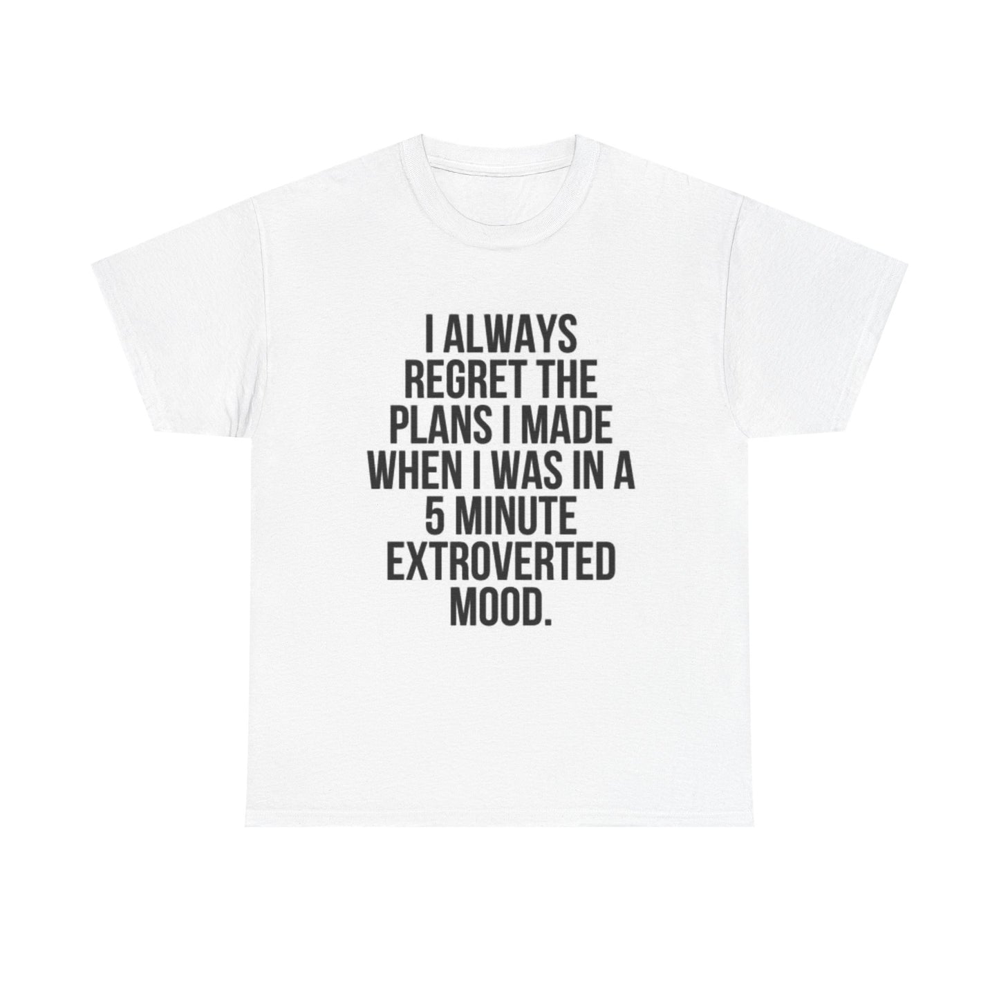 Introvert Extrovert Funny Graphic T Shirt Jokes Comedy Unisex Heavy Cotton Tee